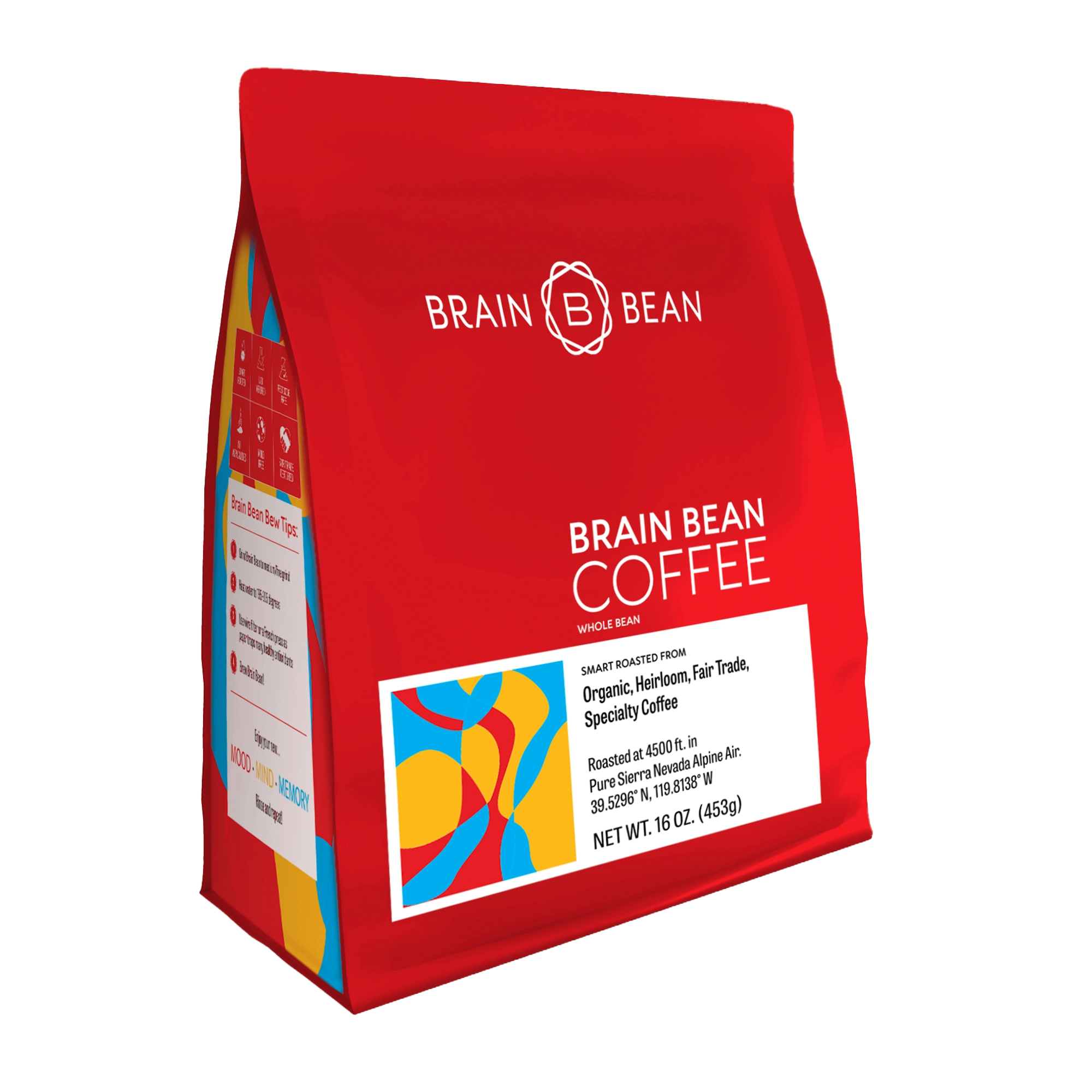 Brain Bean™ Coffee 16 oz - USDA Organic, Fair Trade, Premium Grade