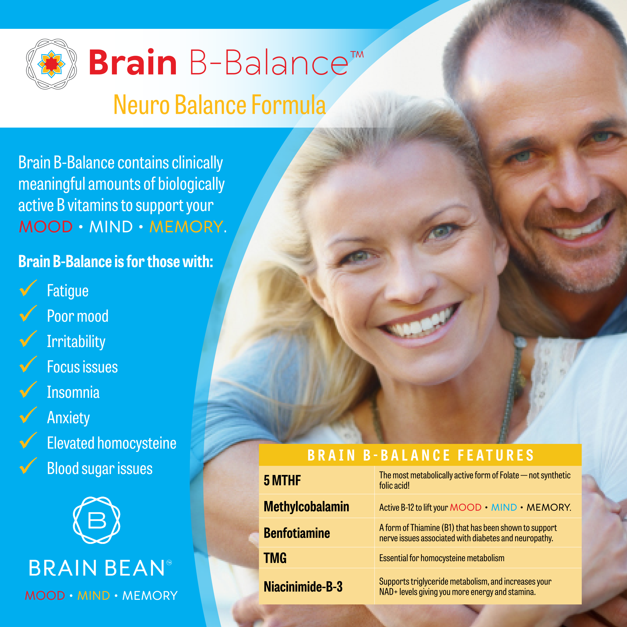 Brain B-Balance™ - Neuro Balance Formula - Comprehensive, High Potency B Complex
