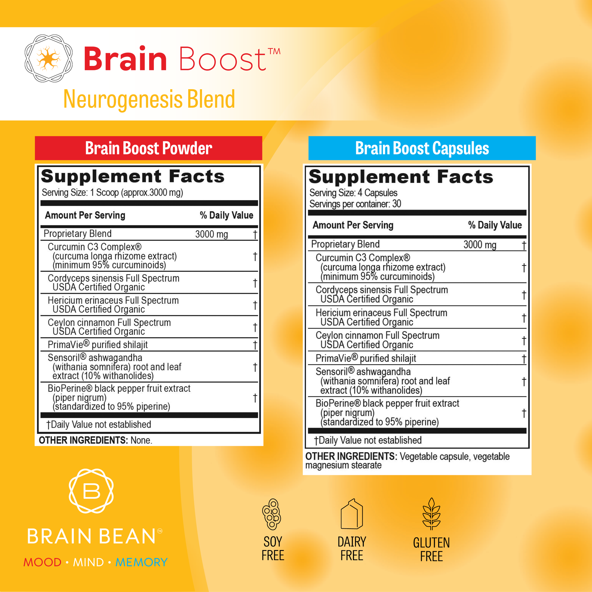 Brain Essential Boost Brain Boost™ - Neurogenesis Blend - Sensoril/Ashwaghanda, Lion's Mane ...
